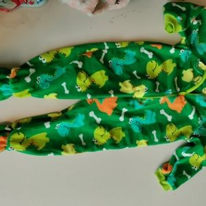 Green dinosaur footies